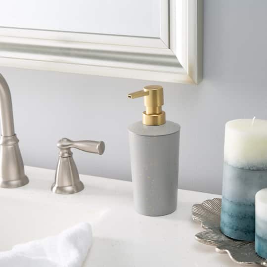 Elle Décor Gray Modern Metal Soap Pump